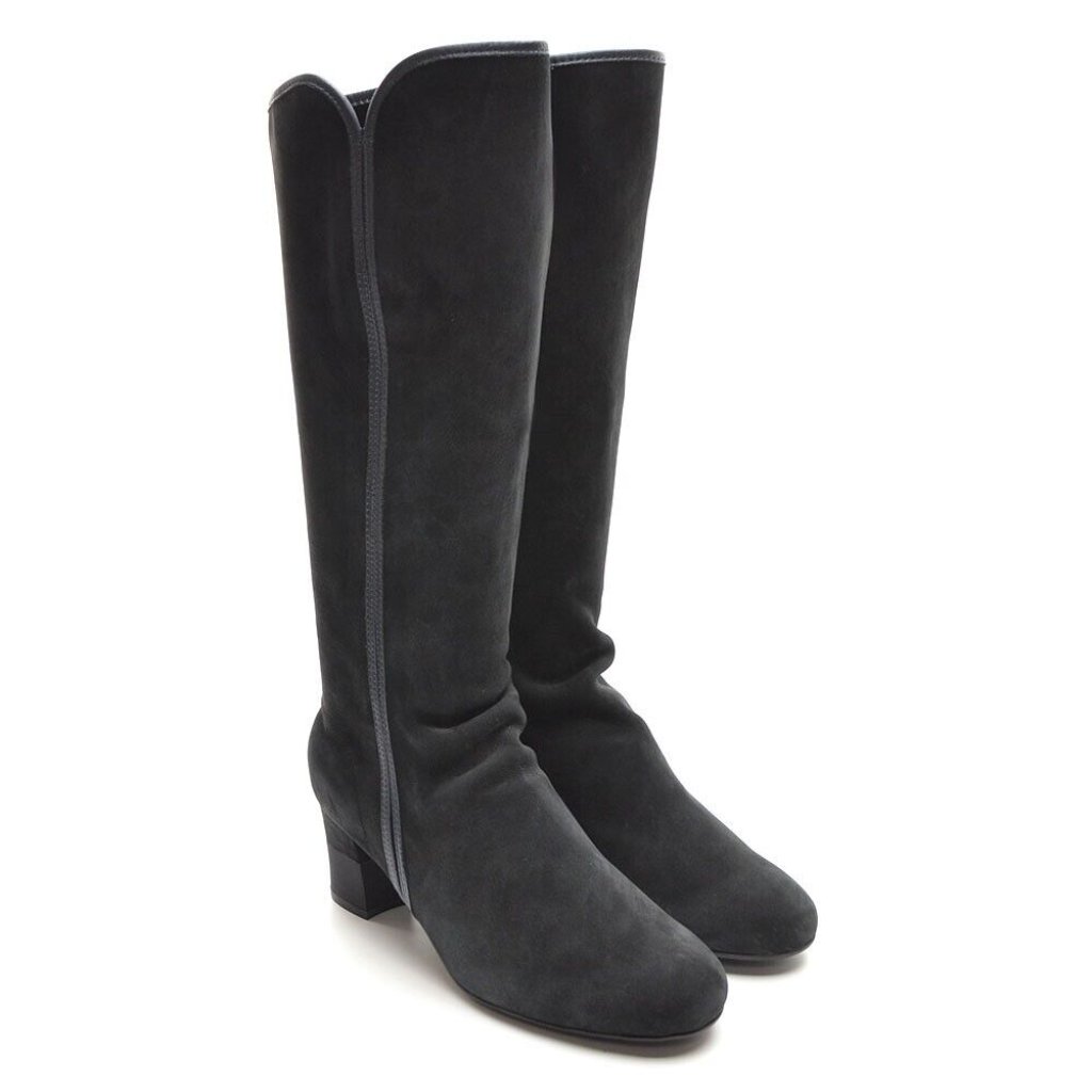Arche Periko Black Nubuck Zip Knee Boot 39 / 8 New